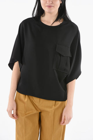 Blusa PANTY Girocollo con Tasca con Aletta