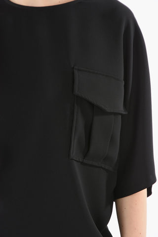 Blusa PANTY Girocollo con Tasca con Aletta