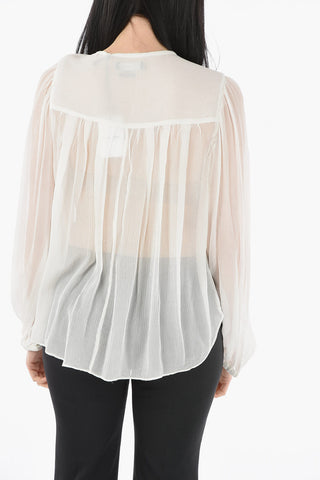 Silk-chiffon AMETISSAE Blouse with Buttons