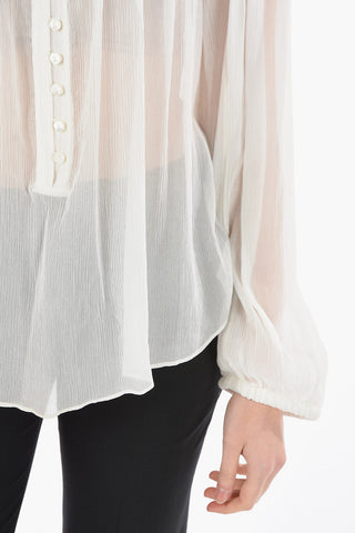 Silk-chiffon AMETISSAE Blouse with Buttons