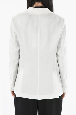 giacca a 1 bottone BEST in lino due spacchi revers classico