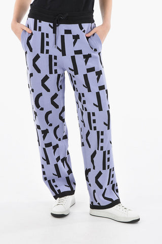 Knitted Joggers with Monogram-jacquard Motif