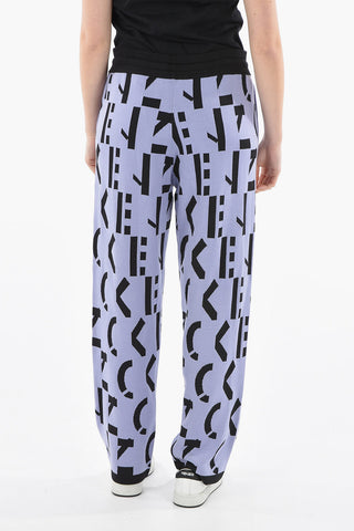 Knitted Joggers with Monogram-jacquard Motif
