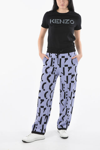 Knitted Joggers with Monogram-jacquard Motif