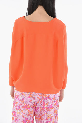 V-Neck Silk Blouse