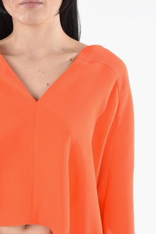 V-Neck Silk Blouse