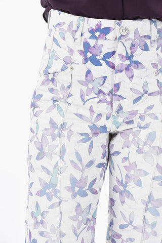 Floral-printed NADEGE Boyfriend Jeans