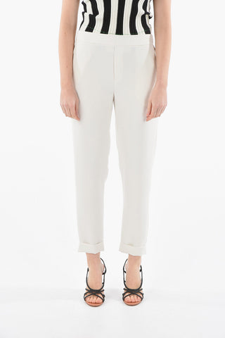 Elastic Waisted PANTY Trousers with Cuffed Hem