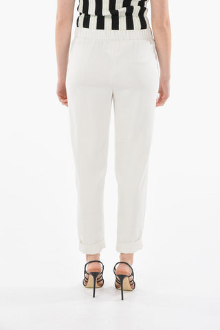 Elastic Waisted PANTY Trousers with Cuffed Hem