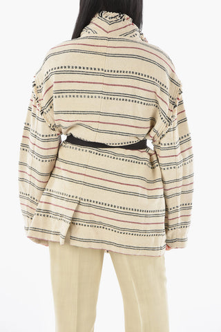 ETOILE Cotton-jaquard JOSIALO Coat with Fringed Detailing