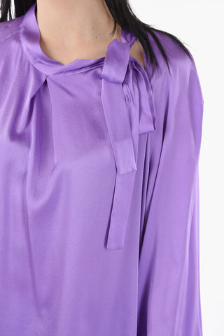Solid Color Silk BRUNA Blouse