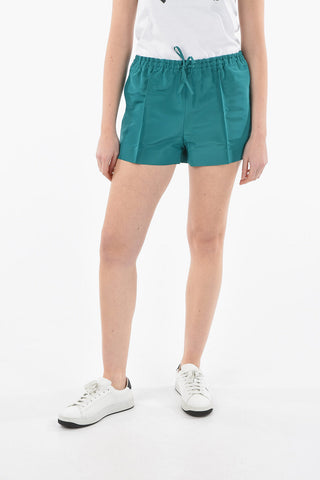 Drawstring Waist Silk Shorts 