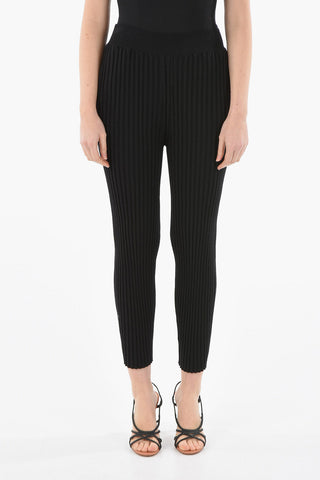 High-Waist Ribbed Leggings