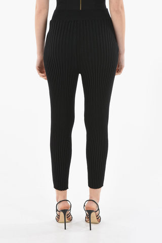 High-Waist Ribbed Leggings
