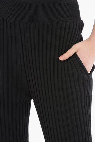 High-Waist Ribbed Leggings