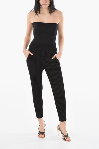 High-Waist Ribbed Leggings