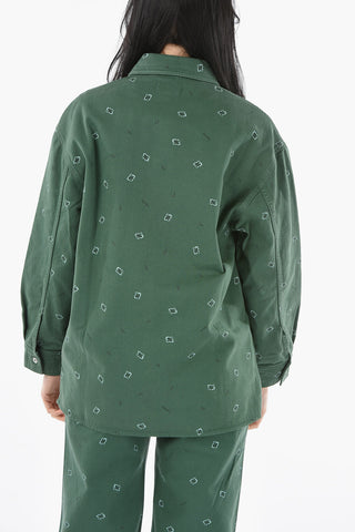 Denim Overshirt with BANDANA Print