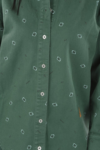 Denim Overshirt with BANDANA Print