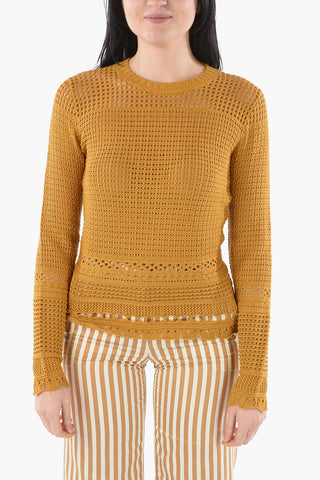 WHITE LABEL Silk and Cotton Perforated Top