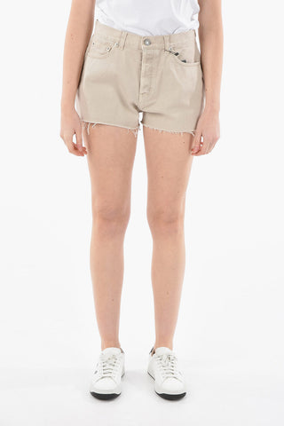 5 Pocket Raw cut-edged Denim Shorts