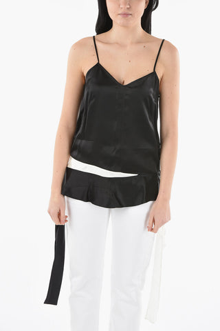 Adjustable Spaghetti Strap Asymmetrical Top