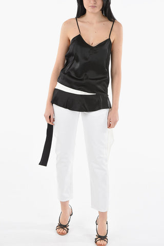 Adjustable Spaghetti Strap Asymmetrical Top