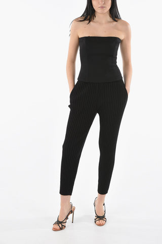 Top Corset in Lana con Cerniera Sul Retro