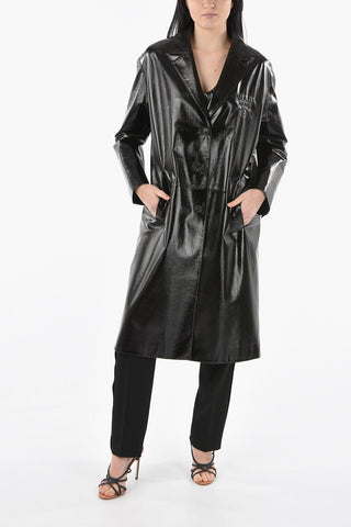 Single Breasted Leather Trench