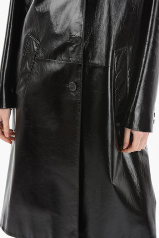 Single Breasted Leather Trench