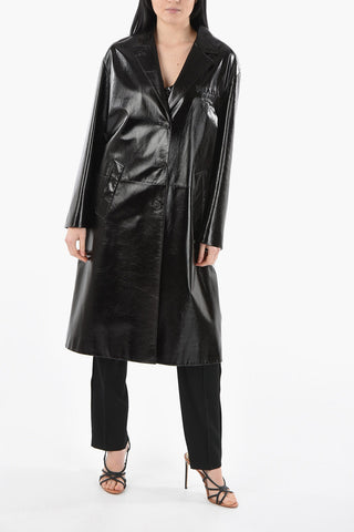 Single Breasted Leather Trench