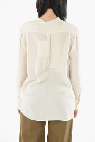 Tie Neck Silk Blouse