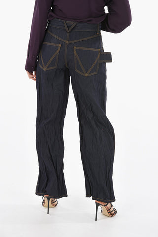 Crinkled Wide Leg Denims 29cm