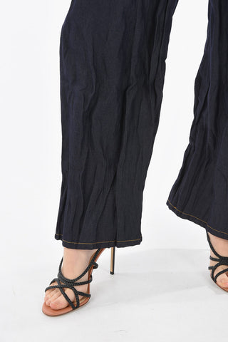 Crinkled Wide Leg Denims 29cm