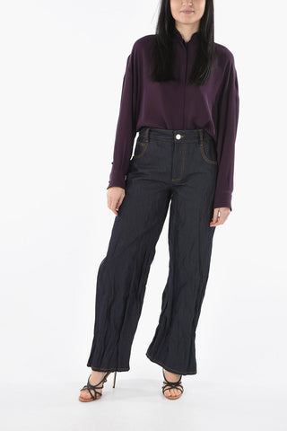 Crinkled Wide Leg Denims 29cm