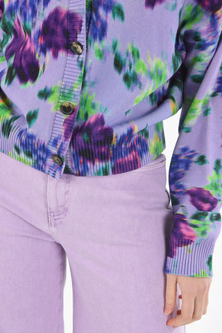 Floral Patterned Cotton Cardigan