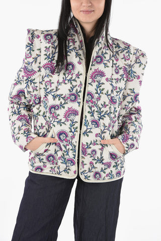 Floral-printed JANISSAE Quilted Jacket with Removable Sleeve