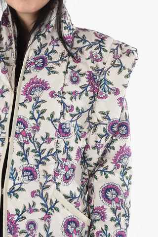Floral-printed JANISSAE Quilted Jacket with Removable Sleeve
