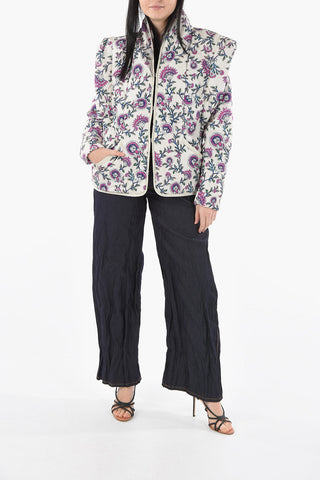 Floral-printed JANISSAE Quilted Jacket with Removable Sleeve