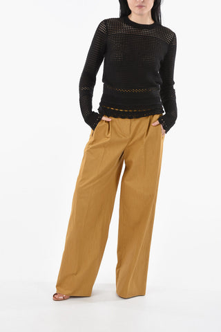 WHITE LABEL Silk and Cotton Perforated Top