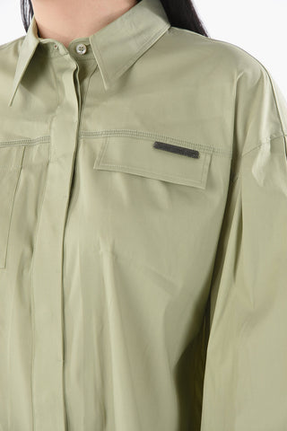 Italian Collar Shirt with Chest Pocket and Jewelry