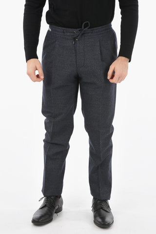Single Pleat LIGHT Pants with Drawstring on the Waist