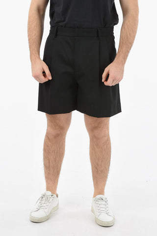 Shorts In Lana Con Doppia Pince