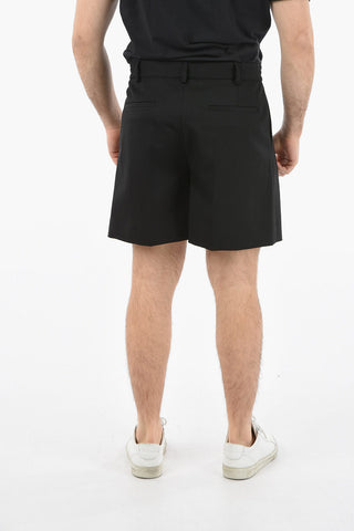 Shorts In Lana Con Doppia Pince