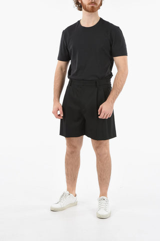 Shorts In Lana Con Doppia Pince