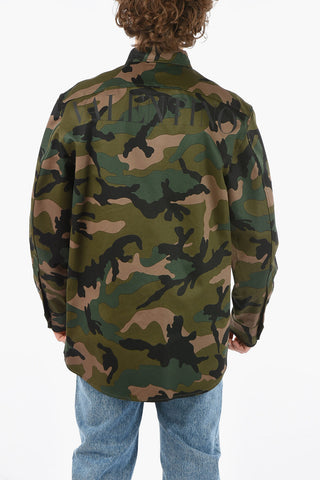 Overshirt Camouflage Con Bottoni