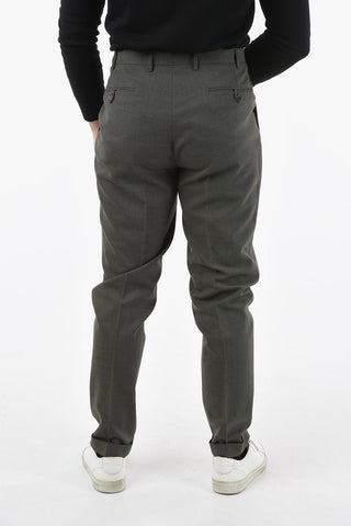 CC COLLECTION Pantaloni Foderati Motivo Hopsack con Pinces