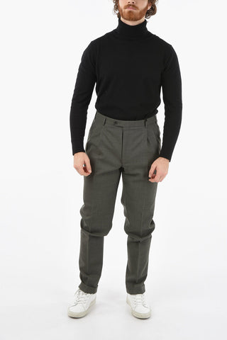 CC COLLECTION Pantaloni Foderati Motivo Hopsack con Pinces