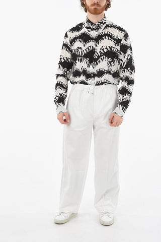 Drawstring Waist Baggy Fit Pants