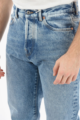 Logo Printed Regular Fit Jeans 20cm