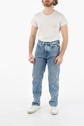 Logo Printed Regular Fit Jeans 20cm